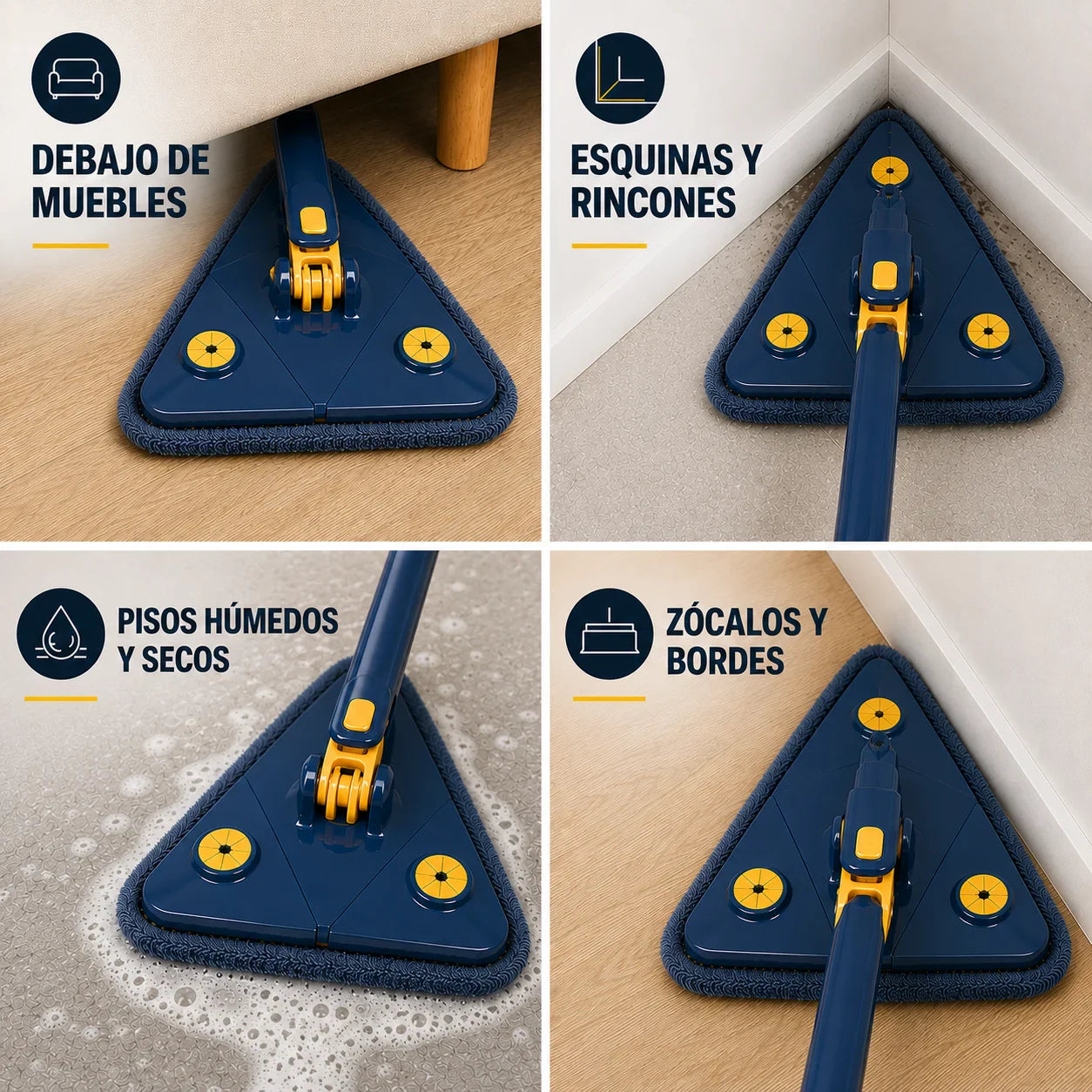 FlexMop™ Mopa Triangular Autoescurrible 360°